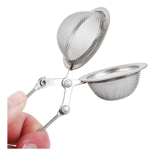Kit 3 Infusores De Chá Inox Coador Peneira Ervas Com Cabo