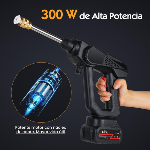 Hidrolavadora Inalámbrica Alta Presión + 2 Baterías + Extras