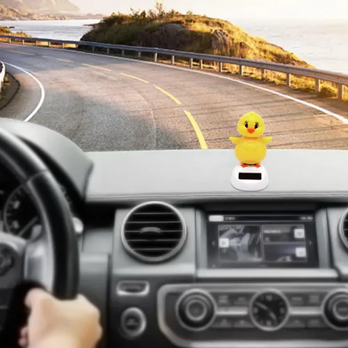 Pollo Solar Bailarín – Figurita Bobblehead Con Energía Solar – Movimiento Automático Sin Pilas – Decoración Ecológica Para Coche, Escritorio Y Hogar