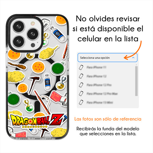 Funda Para iPhone Magsafe Dragon Ball Z Stickers Antigolpes