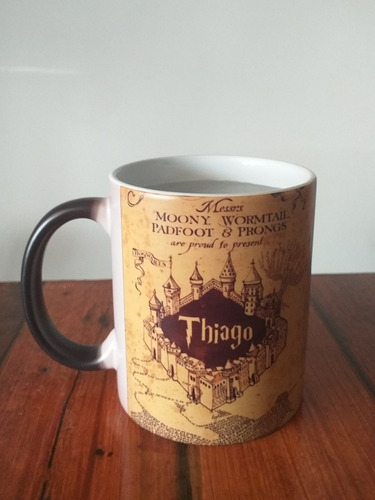 Taza Mágica Harry Potter Mapa Merodeador Nombre + I Solemnly