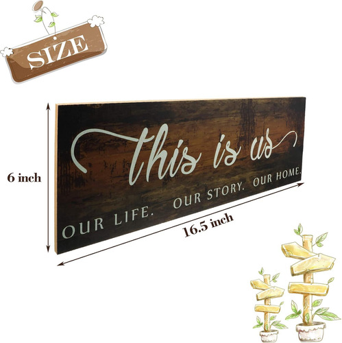 Letrero De Pared De Madera Con Texto En Inglés This Is Us ,