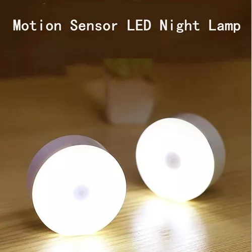 2 X Luz Nocturna Led Sensor Movimiento Recarga Usb Escalera