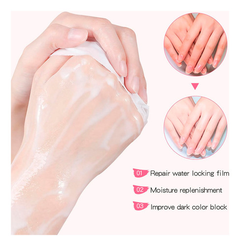 Set De 5 Mascarillas Para Manos Sadoer Con Niacinamida Y Leche De Cabra Hidratación Profunda Antiarrugas Suavidad Y Blanqueamiento Para Piel Seca Y Maltratada
