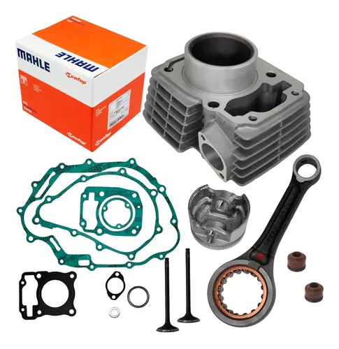 Kit Camisa Pistão Biela Valvula Cg 150 Sport 2005  Mahle