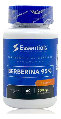 Berberina 95% 60 Cápsulas De 500 Mg Essentials