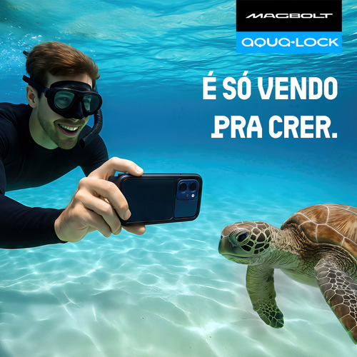 Case Capinha Capa Prova D'água Para iPhone 16 Pro Com Proteção Aquática Para Mergulho Magbolt Aqualock Extreme Até 15 Metros De Profundidade