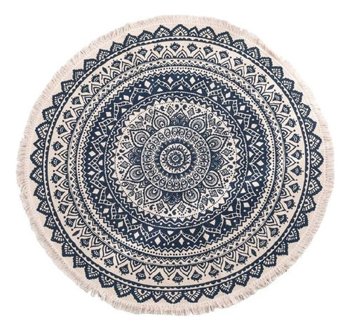 Alfombra De Área Redonda Chic Tapiz Estilo Boho Mandala