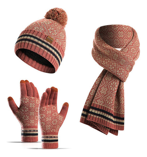 Invierno 3 Piezas Bufanda, Guantes, Gorro