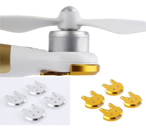 4 Placas De Refuerzo De Metal Plateado Para Dji Phantom 3/2