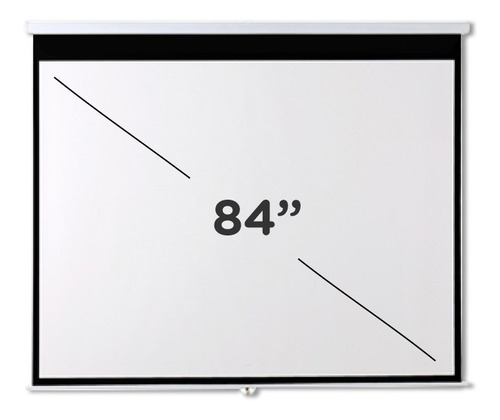 Imagen 1 de 5 de Pantalla Manual Para Proyector De Pared 84 Pulgadas Femmto