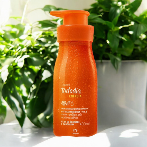 Creme Hidratante Natura Tododia 400ml Gengibre Tangerina Flor De Gengibre E Tangerina
