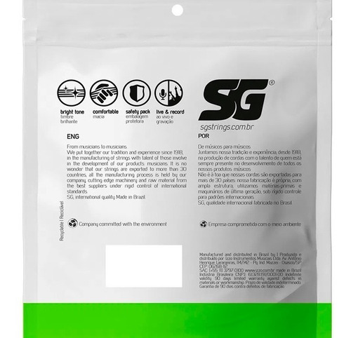 Corda Para Baixo 5 Cordas Light Niquel Wound 045 Sg