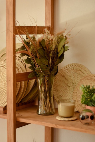 Imagen 3 de 5 de Florero Lechero Vidrio Cristal Alto Boca Ancha Decorativo