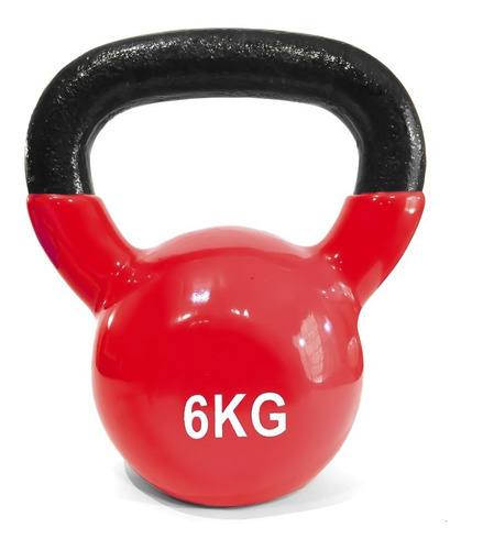 Pesa Rusa O Kettlebell De Hierro Fundido Recubierta 6 Kg