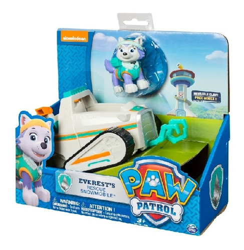 Paw Patrol Patrulla Everest Vehiculo D Rescate + Personajes