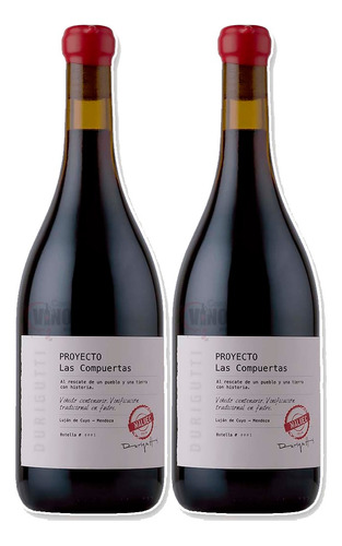 Vino Proyecto Las Compuertas Malbec 1914 Pack X2 Unidades