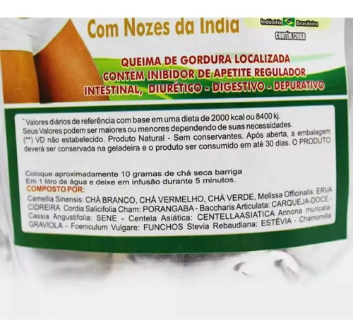 Remedio Seca Barriga Chá Com Nozes Regulador Intestinal