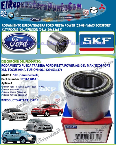 Rodamiento Trasero Fiesta Power Max Ecosport Focus Fusion