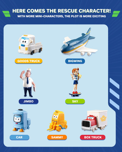 Pacote De 15 Transformadores Toy Super Wings Com Rodas Móvei