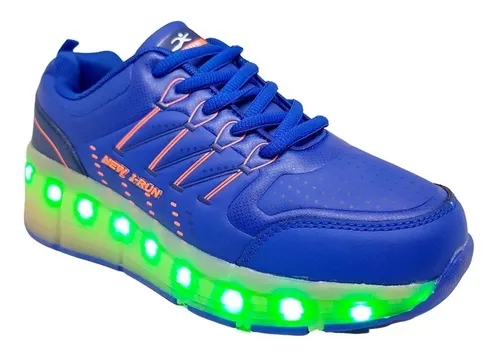 GENERICO Zapatillas con ruedas y luces LED recargables con USB niñas y niños