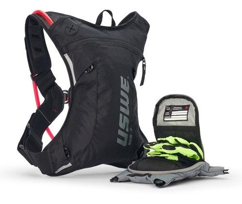 Mochila Hidratación Raw 3 Factory Carbon Negro Uswe Original