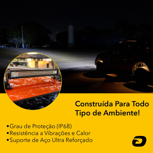 Barra De Led 7d 108 Leds 22 56cm 324w 6000k Premium
