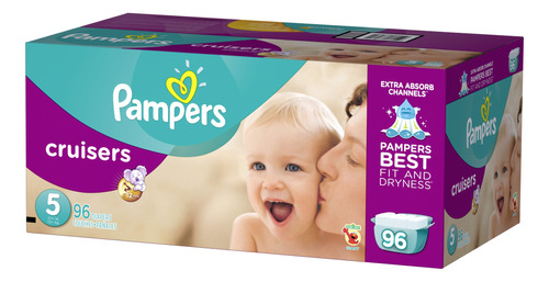 Pampers Cruisers, Unisex, Talla 5, 96 Pañales