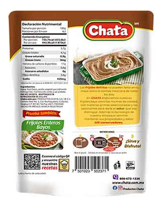 Chata Frijol Refrito Bayo 430g
