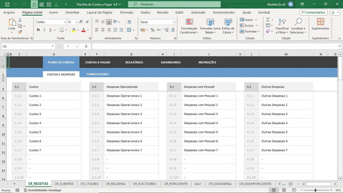 Planilha De Controle De Contas A Pagar Recorrente 4.0