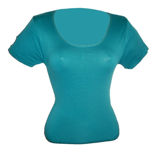 Blusa Lycra Manga Corta Jera Cuello Redondo Mayoreo 5 Piezas