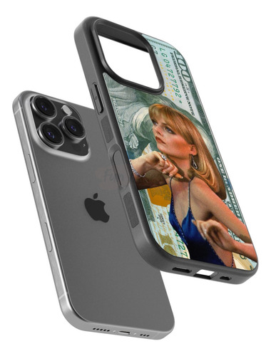 Funda Elvira Hancock 100 Dolares Caracortada Scarface Tony Negro Motorola Edge 50 Ultra
