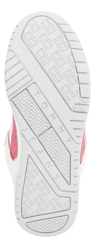 Tenis Rosa Estilo Skater Con Texturas Mixtas Tommy Hilfiger