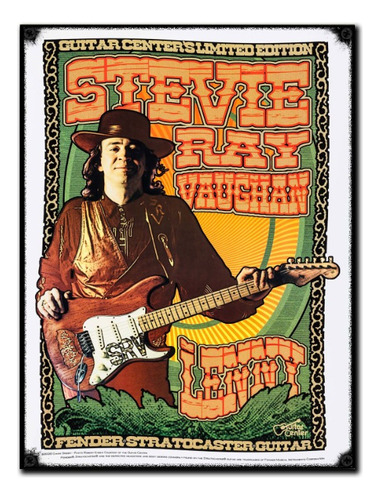 #19 - Cuadro Vintage 30 X 40 / Guitarra Stevie Ray Vaughan