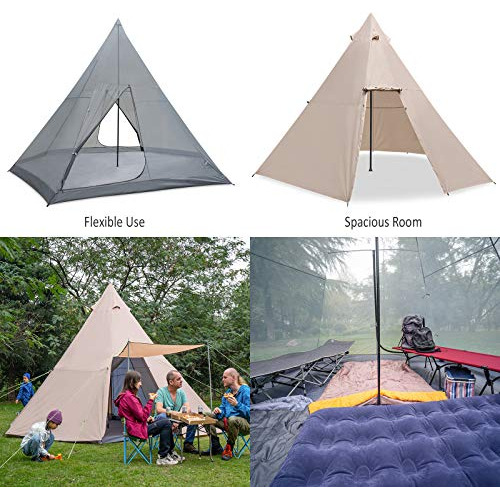 Carpa De Camping Familiar Kazoo Carpas Tipi Grandes E Imperm