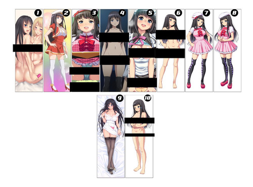 Dakimakura Eroge! H Mo Game Mo Kai 35x100 2 Lados + Relleno