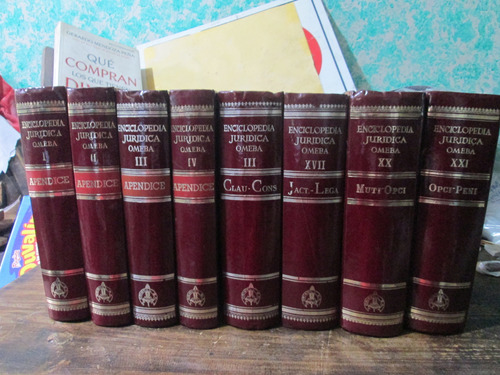 Enciclopedia Juridica Omeba, 8 Tomos. Año 1984, Ed. Driskill