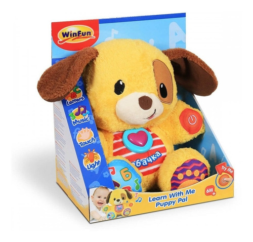 Imagen 1 de 3 de Cachorro Aprende Conmigo Luz Y Sonido Winfun- Giro Didactico
