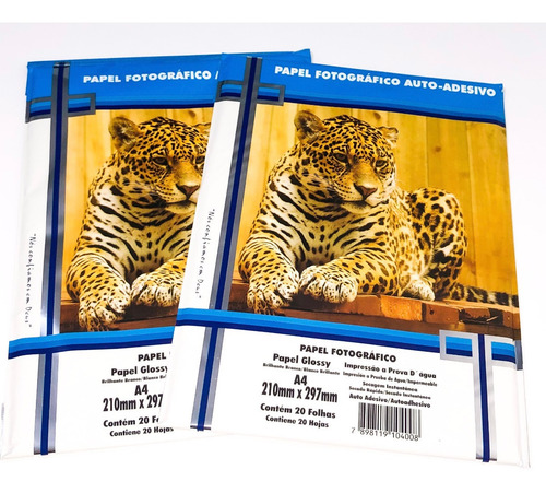 Papel Fotográfico Adesivo A4 Glossy 80g 20 Fls Masterprint