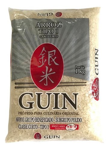 Arroz Oriental Grão Curto Guin 1kg