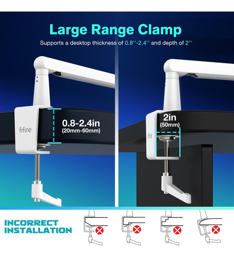 Soporte De Micrófono Fifine Boom Arm, Brazo De Micrófono De