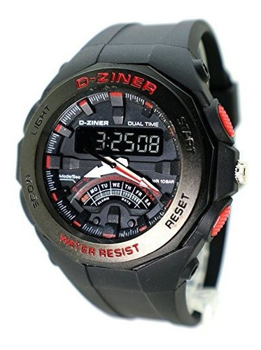 Dziner Mens Digital Y Analogico Sports Led Reloj Impermeable