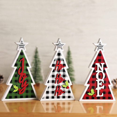 Oyaton Letrero Decorativo Madera Para Arbol Navidad 3 S  Ho