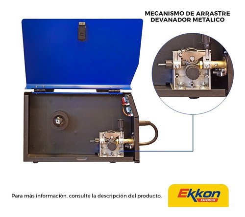 Imagen 3 de 10 de Soldadora Mig Flux 160 A Kommberg 3 En 1 Tig Mma Gas/no Gas