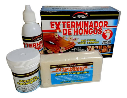 Kit Exterminador De Hongos Pies Y Uñas Pie De Atleta Sudor