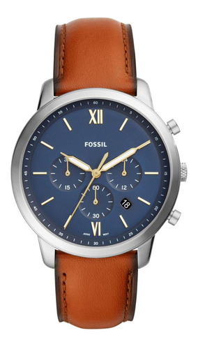 Reloj Original Fossil Fs5453 Neutra Chrono Para Caballero