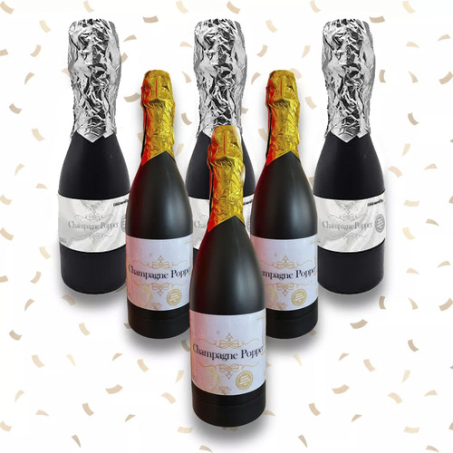 Bazuca De Confeti Metálico Botella Chica De Champagne Popper