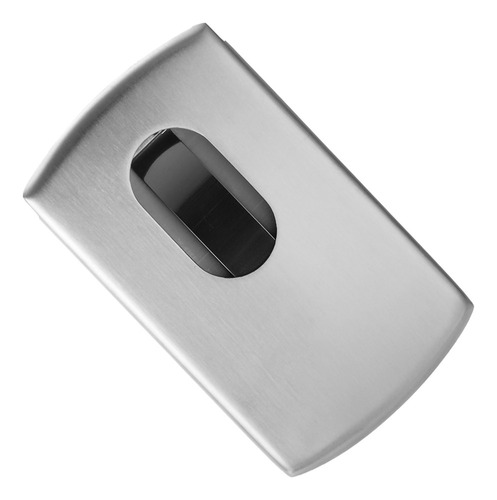 Tarjetero Portátil De Acero Inoxidable Con Forma De Empujón