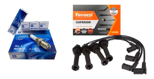 Combo Cables + Bujias Chevrolet Aveo 1.6 16v G3 2013