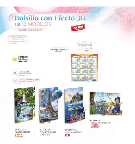 100 Calendario Len De Bolsillo Efectos 3d Especiales Anli